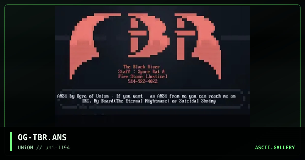 The Black River, by ogre, 1994