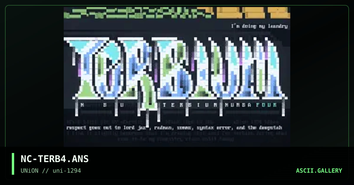 Terbium, by neurotic, 1994