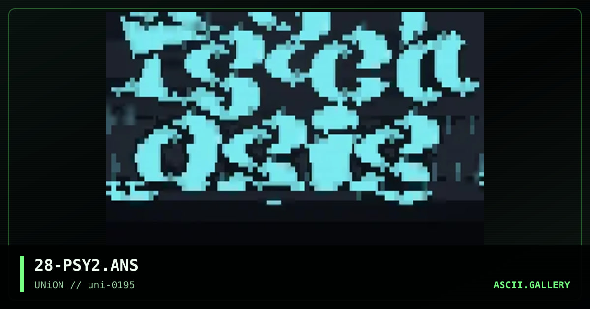 Psychosis, by number 28, 1995