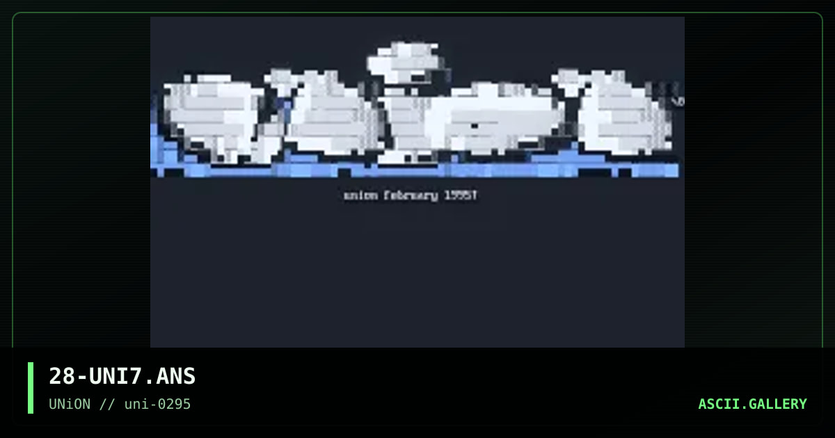 Union #7, by number 28, 1995