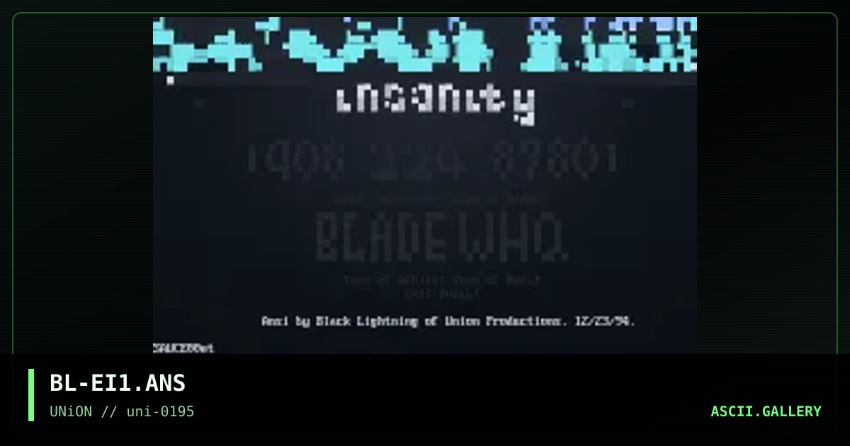 Eternal Insanity, by black lightning, 1995
