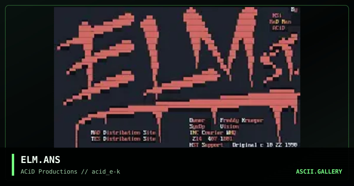ELM.ANS, by rad man, 1990