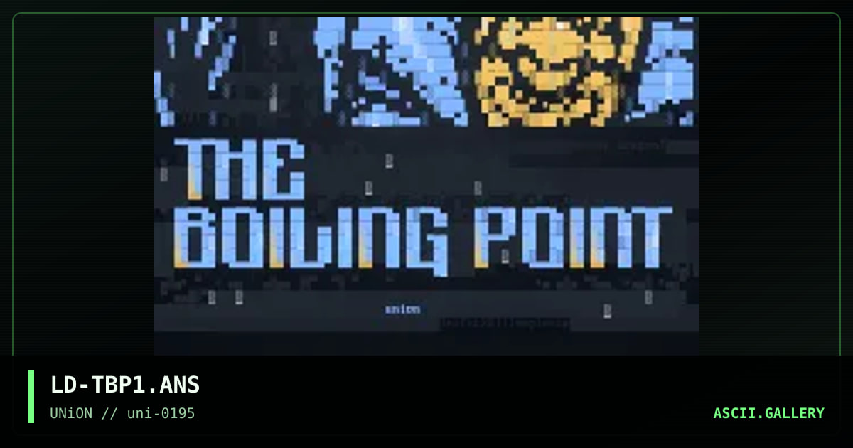 The Boiling Point, by lord jazz, 1995