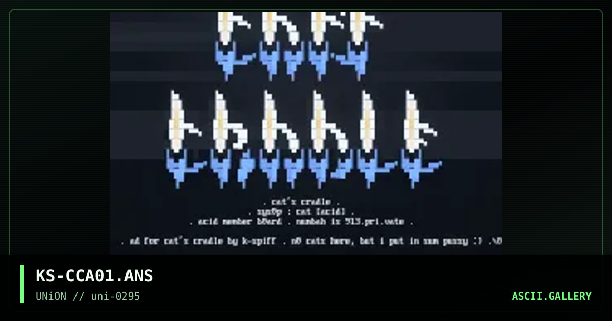Cat's Cradle, by k-spiff, 1995