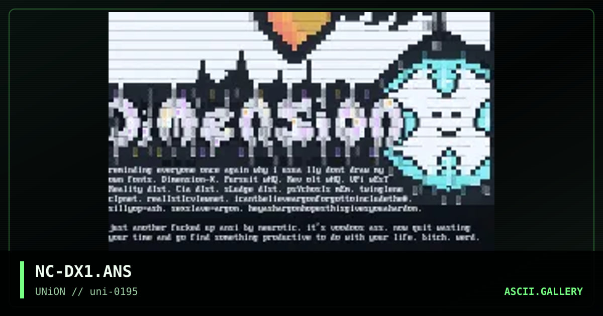 Dimension-X, by neurotic, 1995