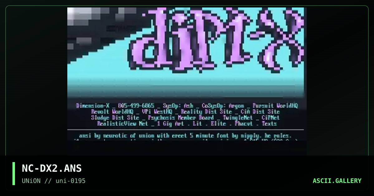 Dimension-X, by neurotic, 1995