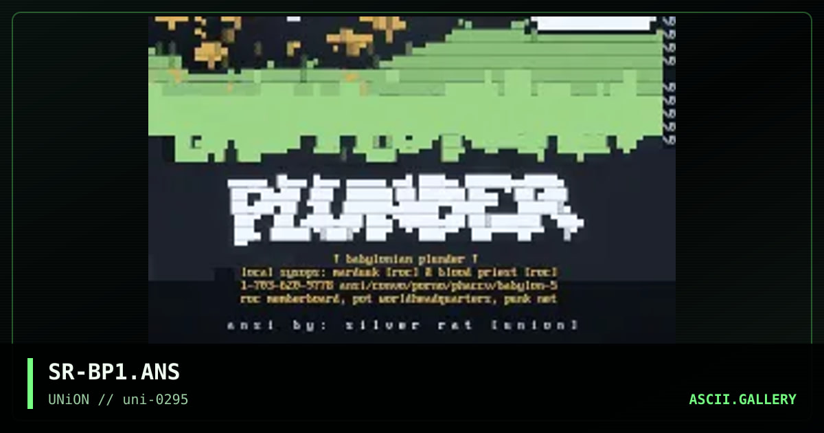 Babylonian Plunder, by silver rat, 1995