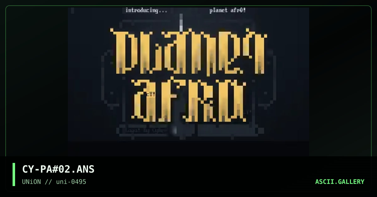 Planet!Afr0 #02, by cybernary, 1995