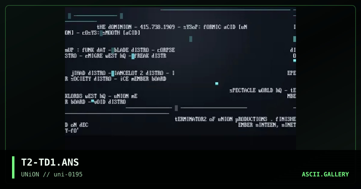 The Dominion, by terminator2, 1995