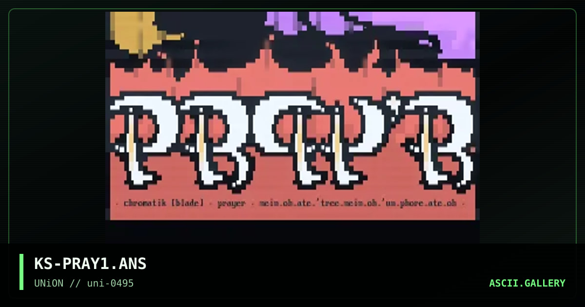 Prayer, by k-spiff, 1995