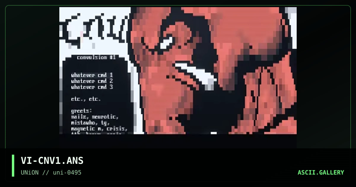 Convulsion E-Mag, by village idiot, 1995