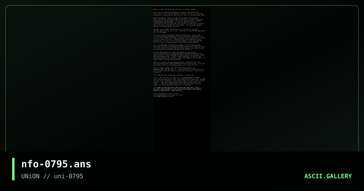 nfo-0795.ans, by untagged, 1995