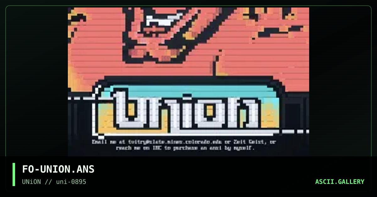 Union Promotional!, by forego, 1995