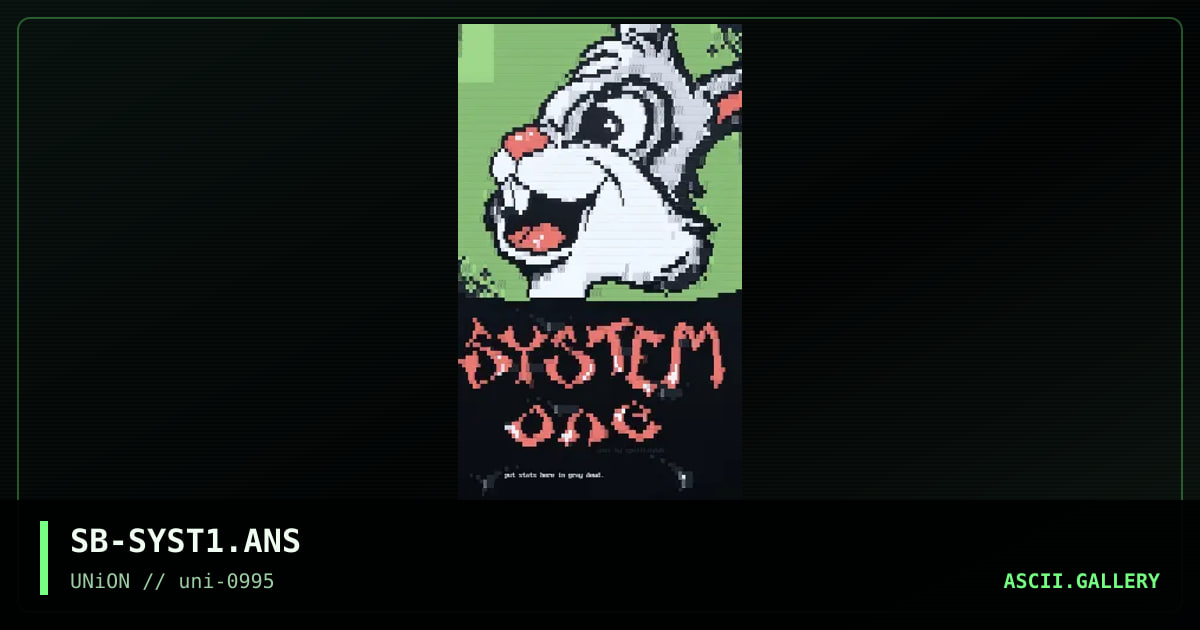System One, by spellbinder, 1995