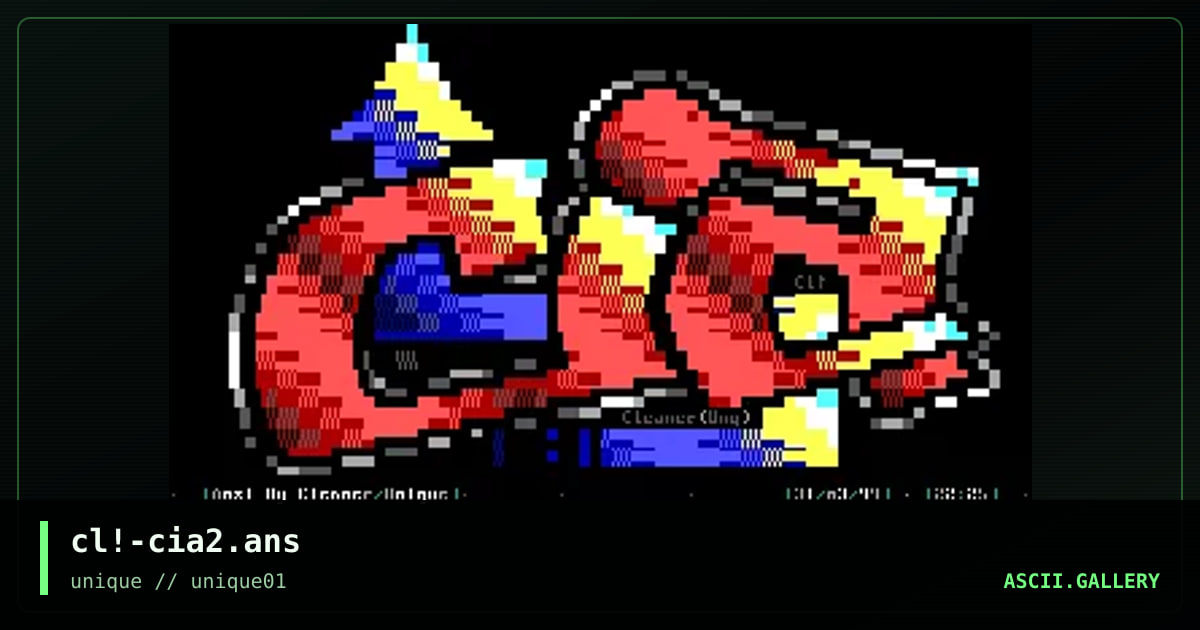 Cia, by cleaner, 1999