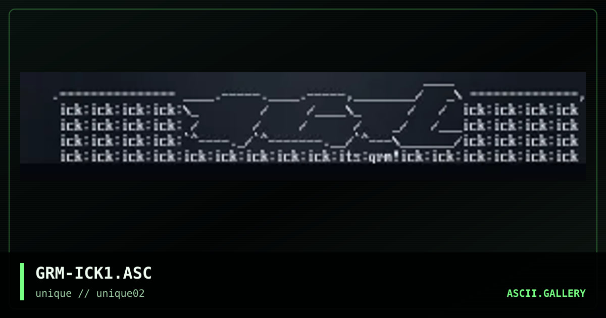 GRM-ICK1.ASC, by grandmaster mojo, 1999