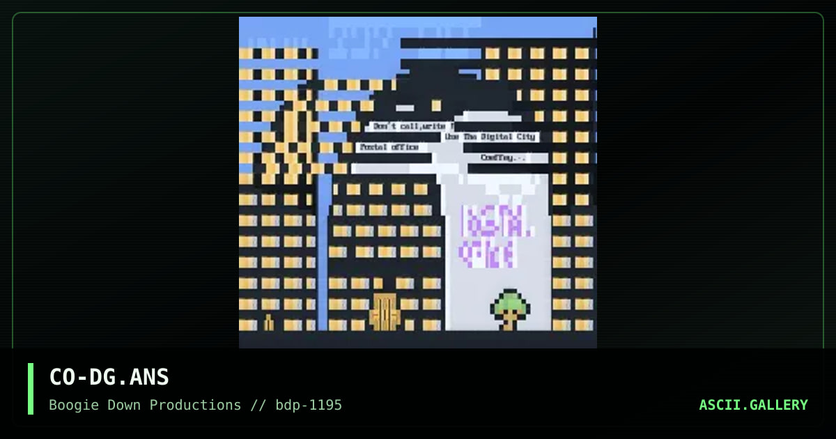 Postal Office for Digital City, by coeffey, 1995