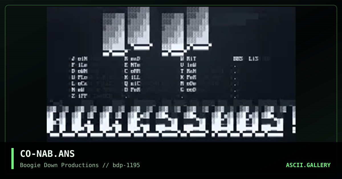 No Acces Bbs main, by coeffey, 1995