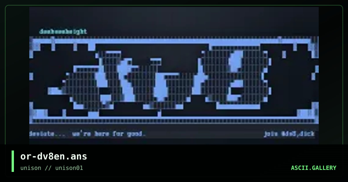 or-dv8en.ans, by ohred, 1997