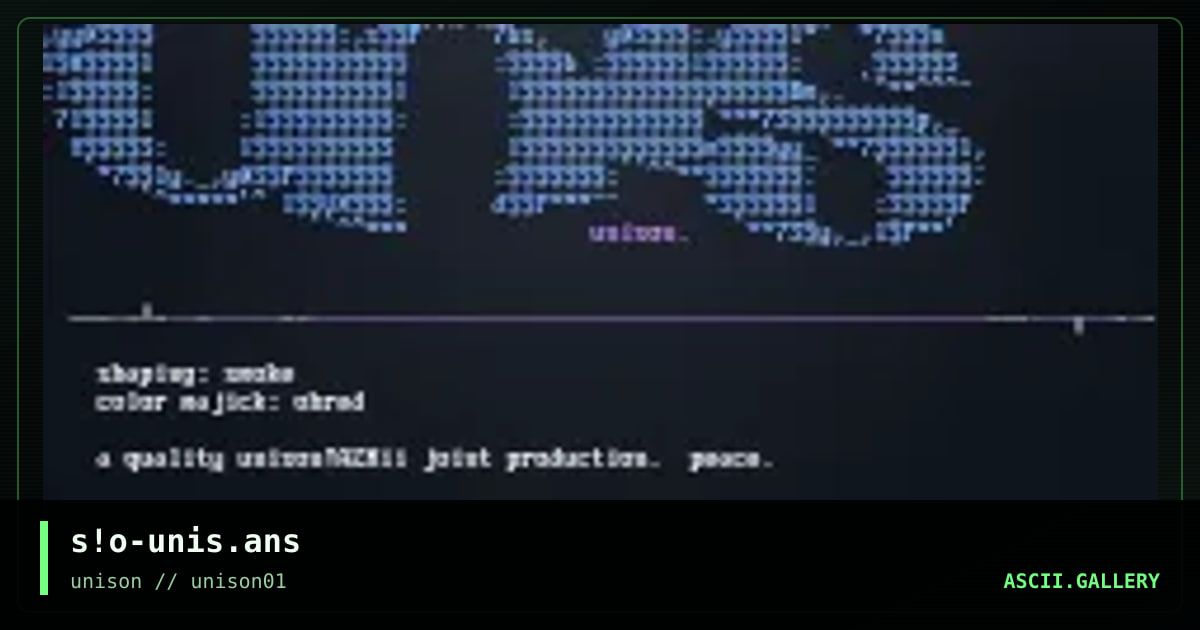 s!o-unis.ans, by smoke, ohred, 1997