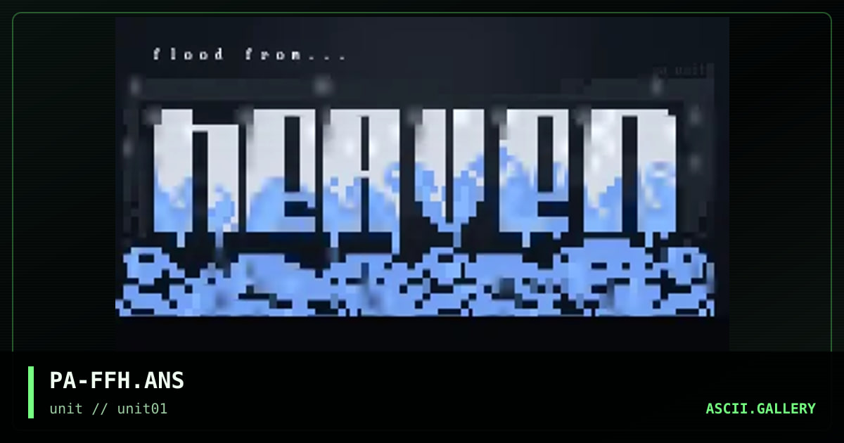flood from heaven, by pandora, 1996