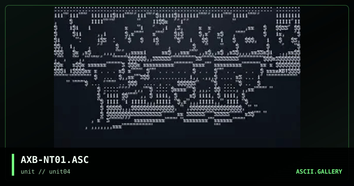 Nocturnal Trip Ascii Logo., by axb, 1997