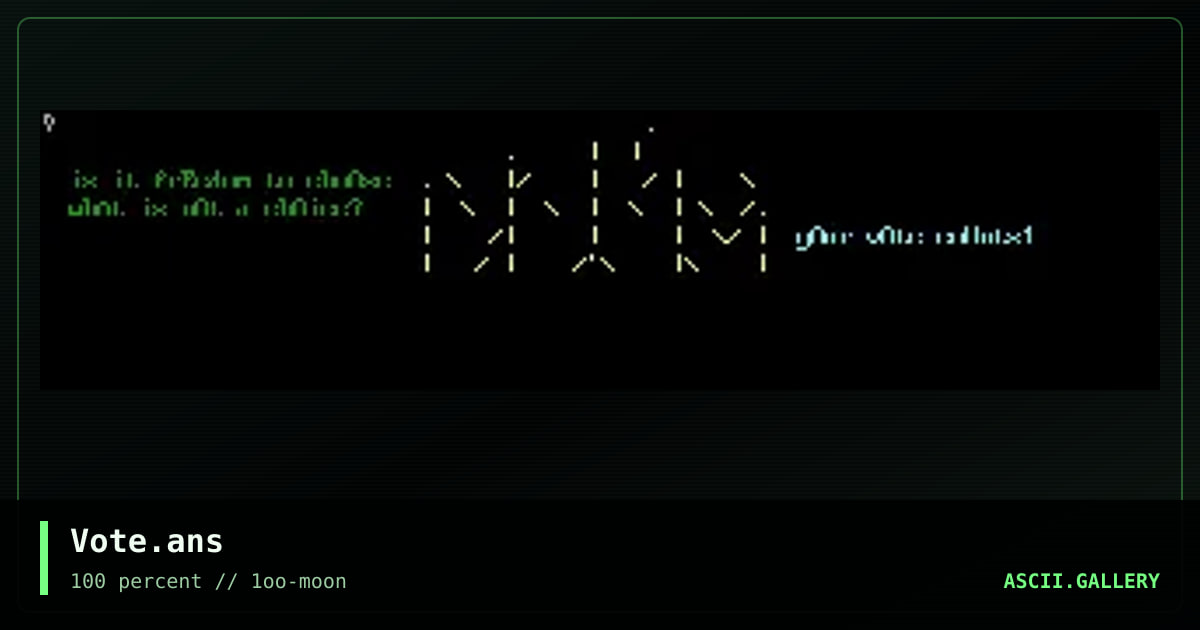Vote.ans, by neurodancer, 1997