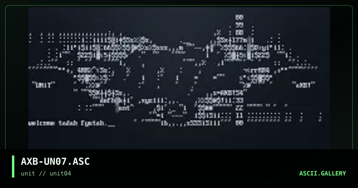 Unit Ascii Logo., by axb, 1997