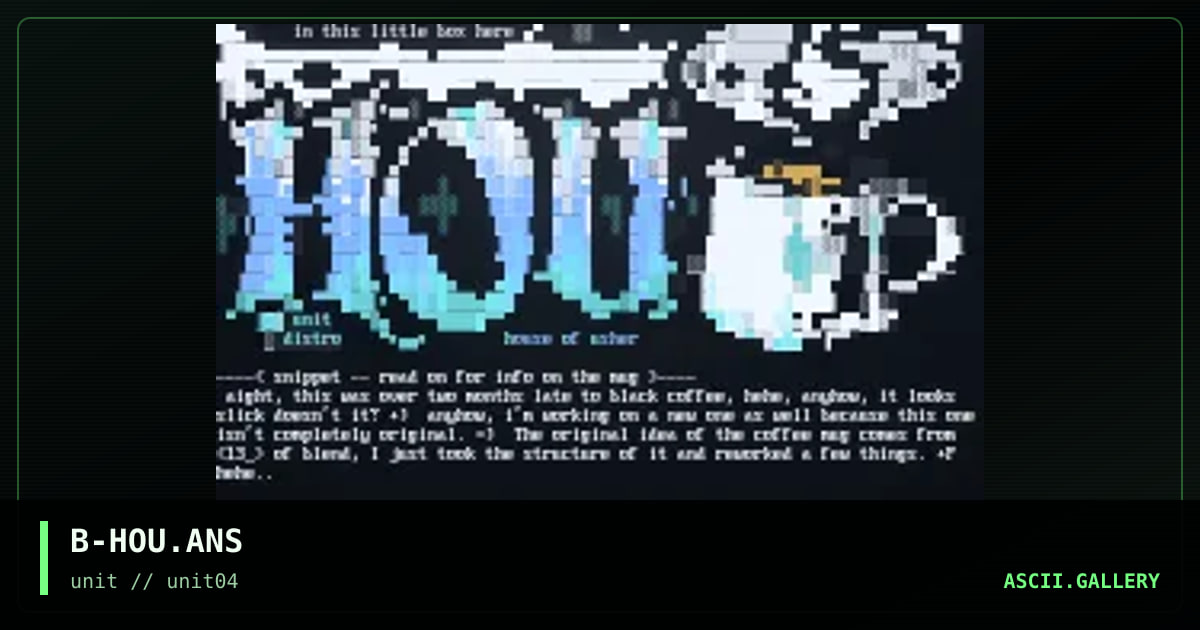 House of Usher, by b love, 1997