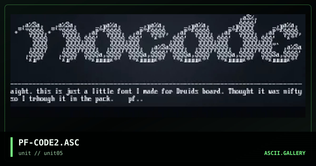PF-CODE2.ASC, by puff, 1997