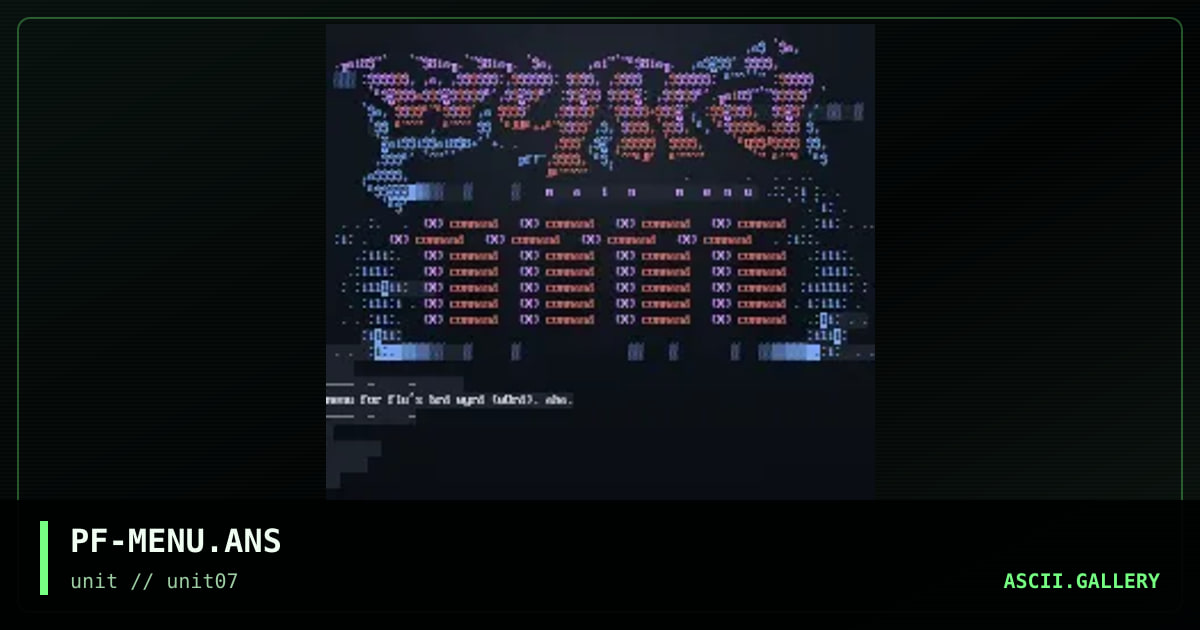wyrd menu., by puff, 1997