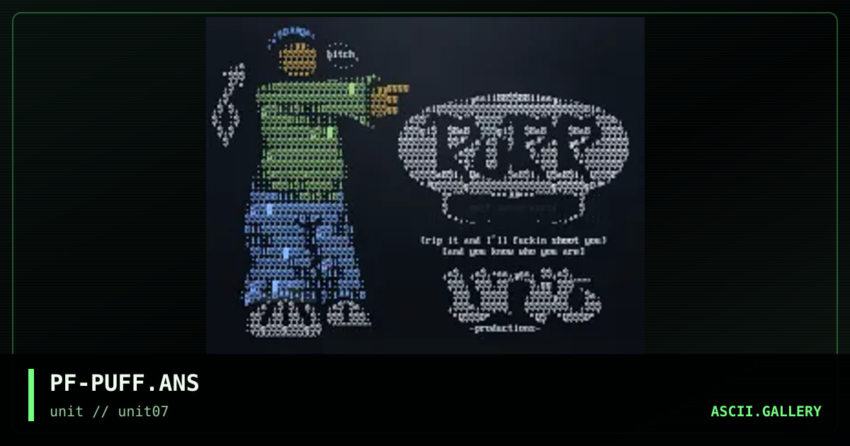 puff brand ascii flava., by puff, 1997