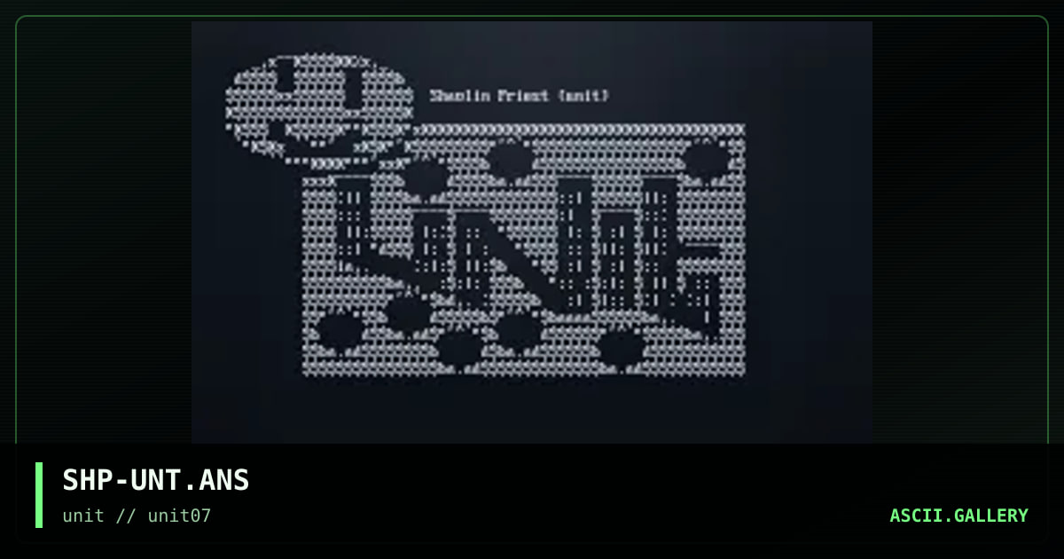 unit, by shaolin priest, 1997