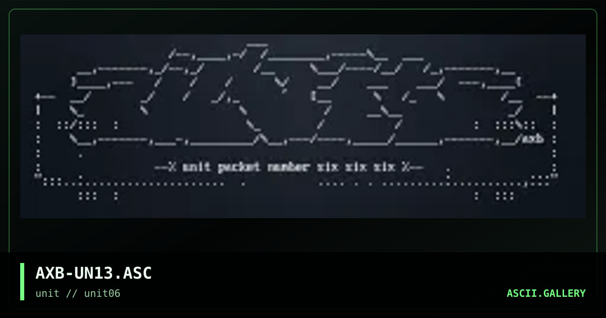 Unit, by axb, 1997