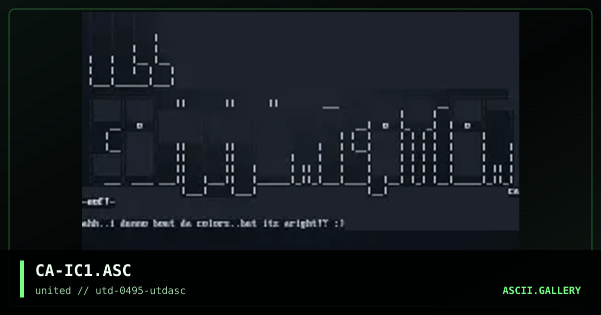 Ill Communication ASCii, by cidica, 1995