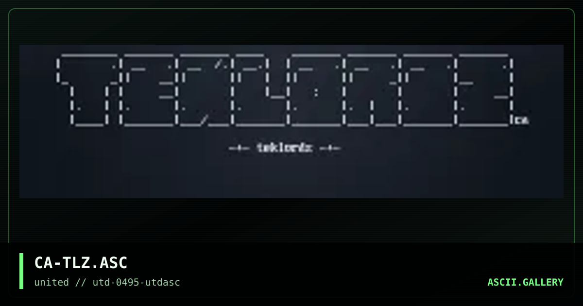 Teklordz ASCii, by cidica, 1995