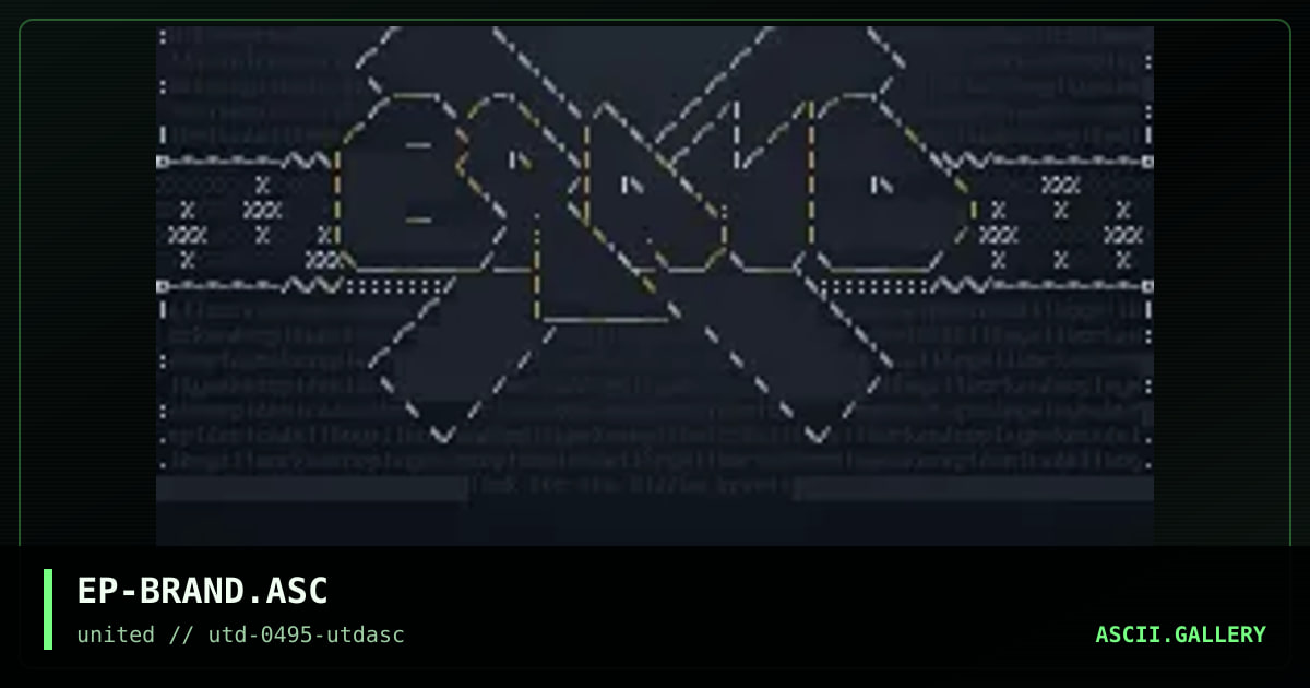 Brand X ASCii Logo, by epidemic, 1995