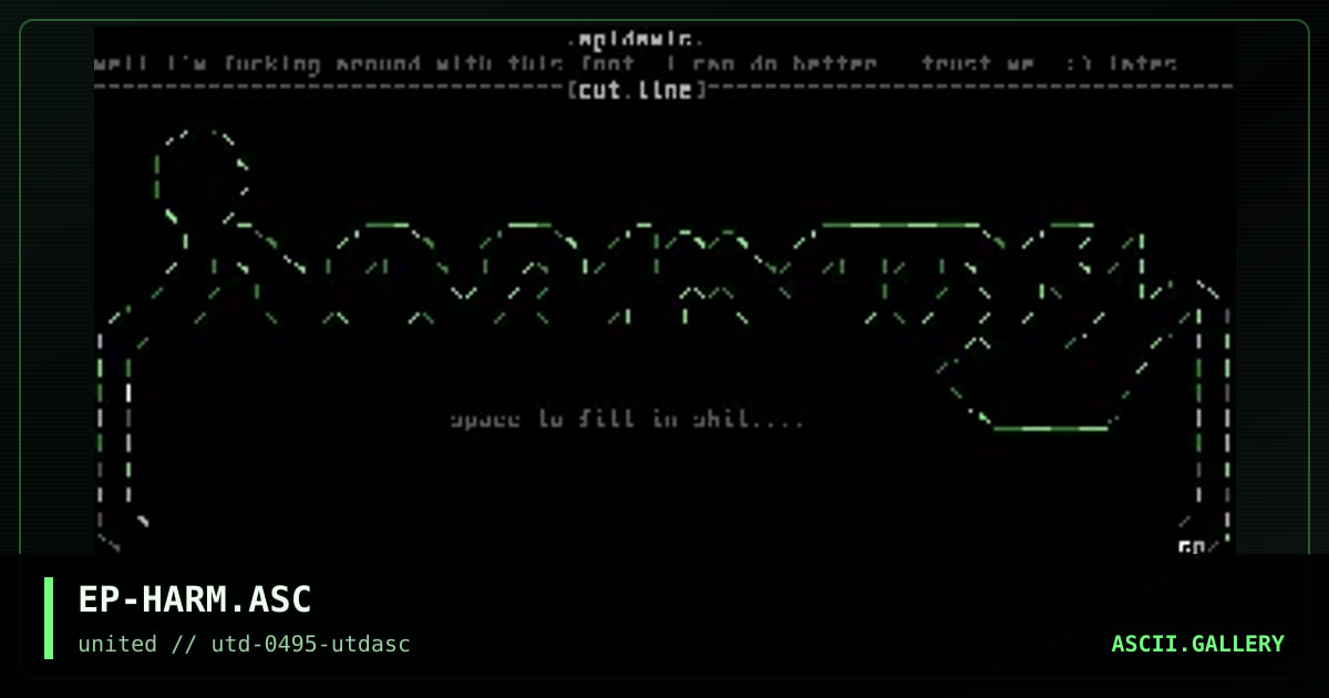 Harmony ASCii, by epidemic, 1995