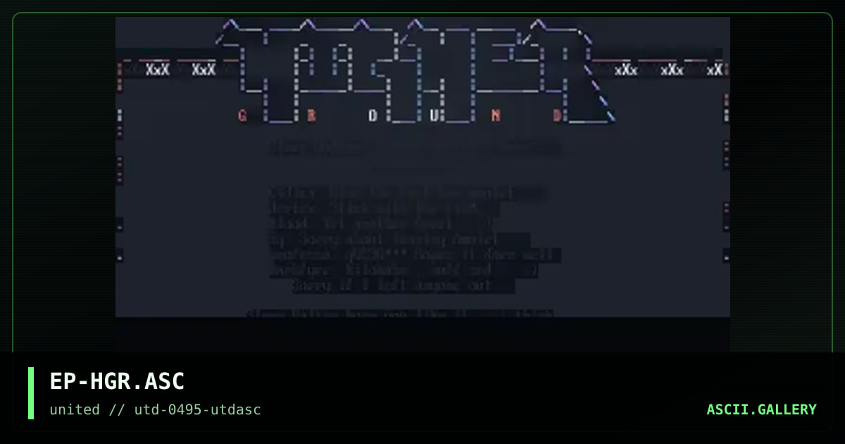 Higher Ground ASCii, by epidemic, 1995
