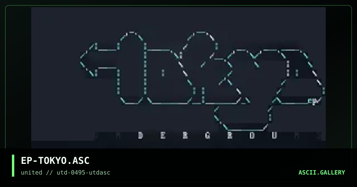 Tokyo Underground ASCii, by epidemic, 1995