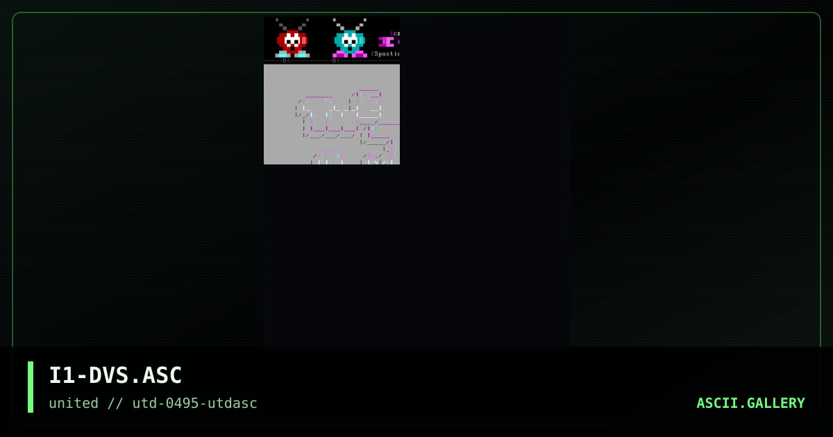 DVS ASCii Logo, by iczer-1, 1995