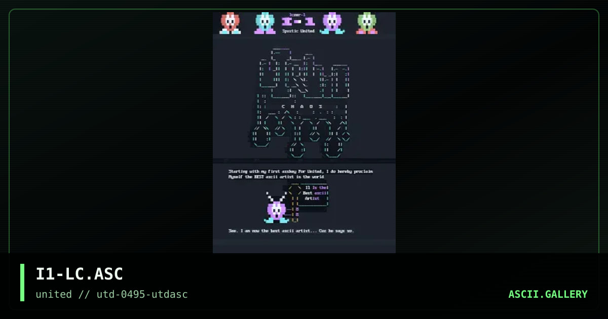 Liquid Chaos ASCii, by iczer-1, 1995