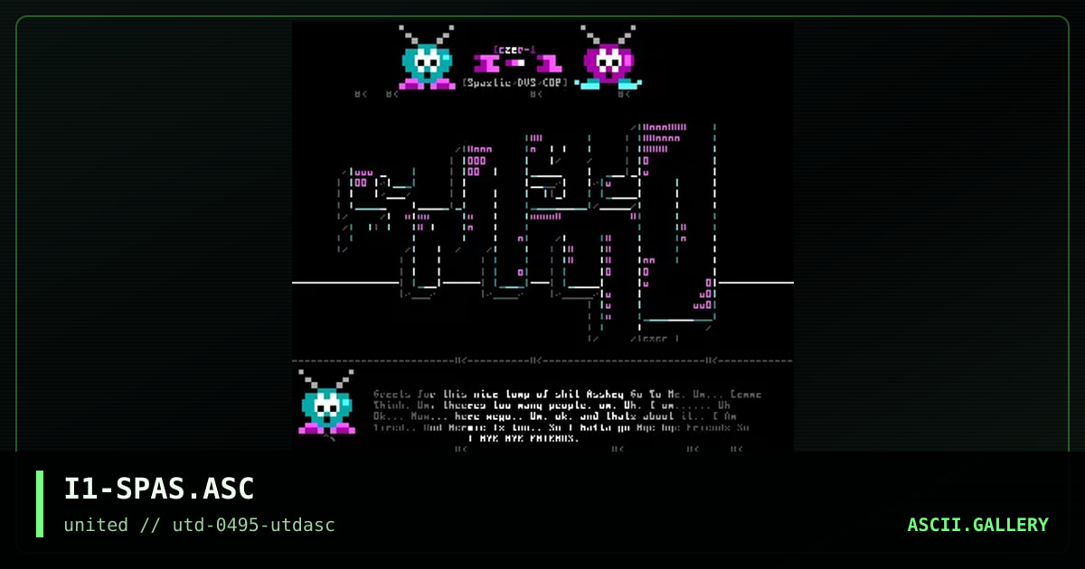 Spastic ASCii Logo, by iczer-1, 1995