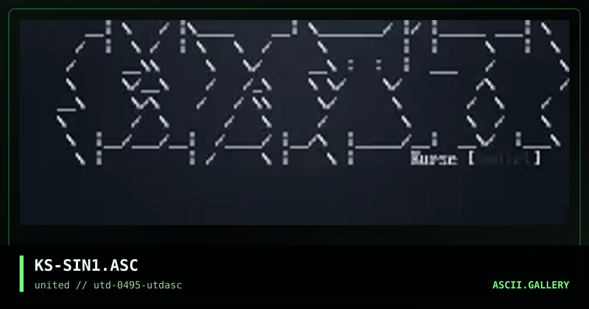 SiN ASCii Logo, by kurse, 1995