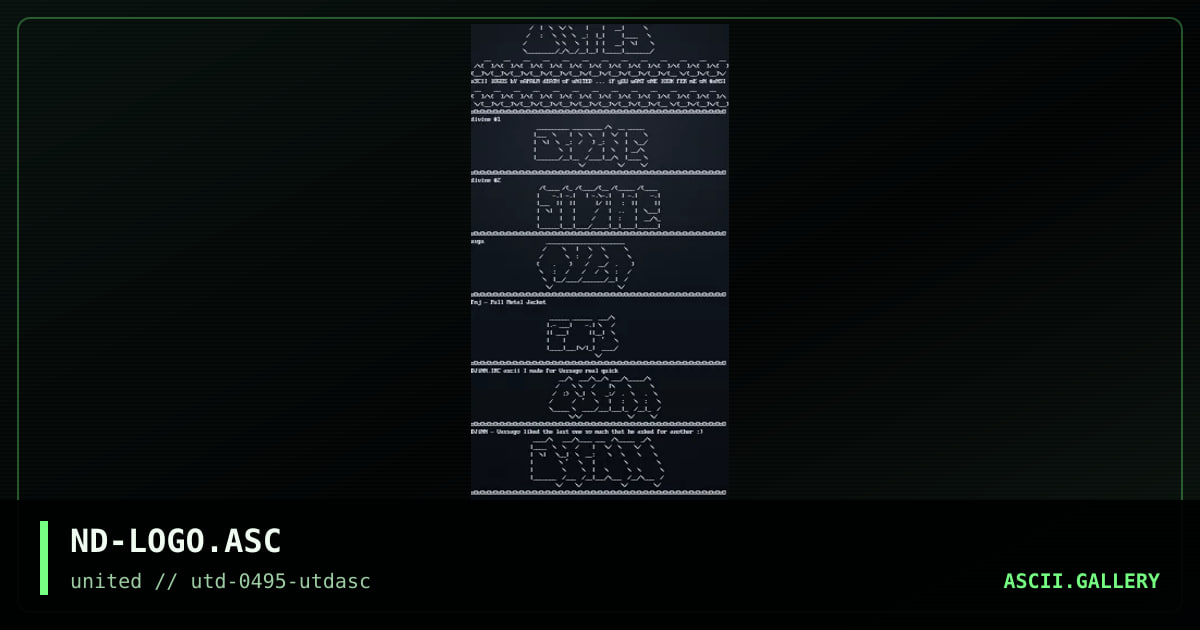 ASCii Logos, by napalm death, 1995