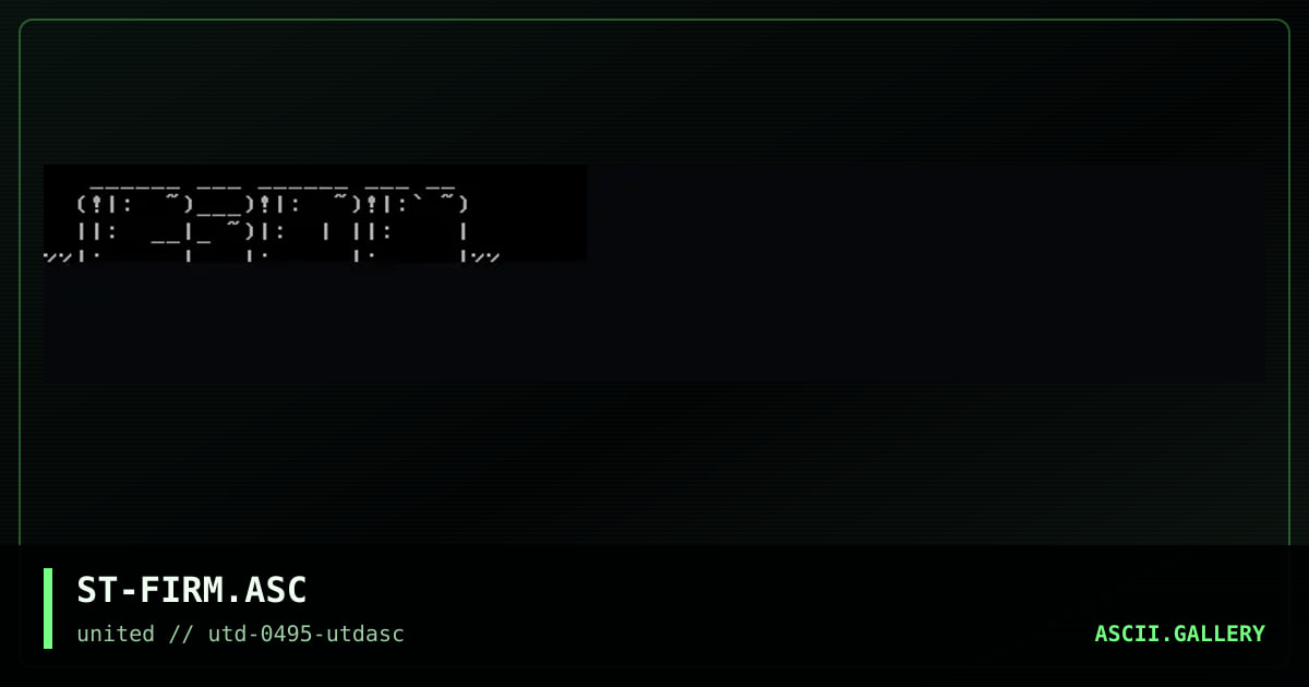 FiRM ASCii Diz, by stain, 1995
