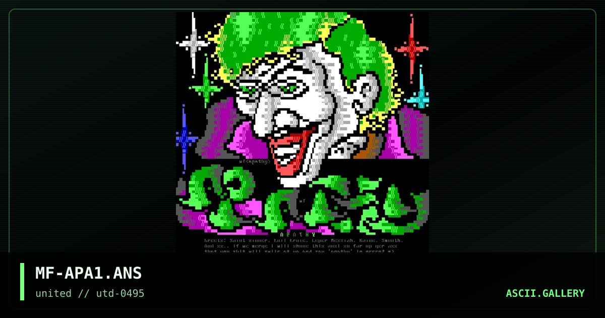 Apathy Logo, by morbid fixation, 1995