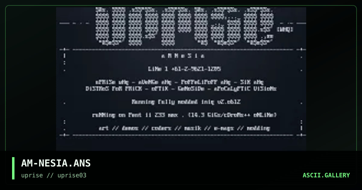 AM-NESIA.ANS, by uprise, 1998