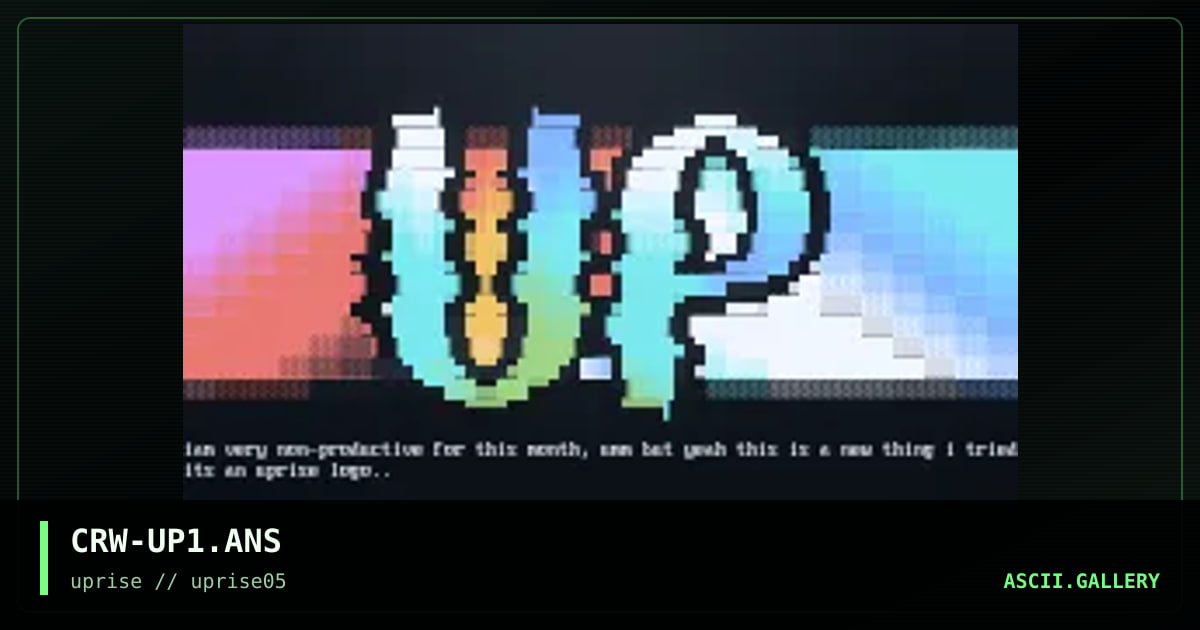 CRW-UP1.ANS, by crow, 1998
