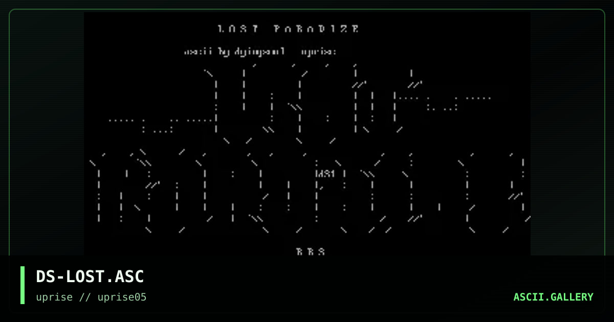 DS-LOST.ASC, by dyingsoul, 1998